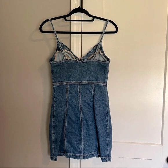 American Eagle Denim Blue Women's Dress size medium - Picture 6 of 7